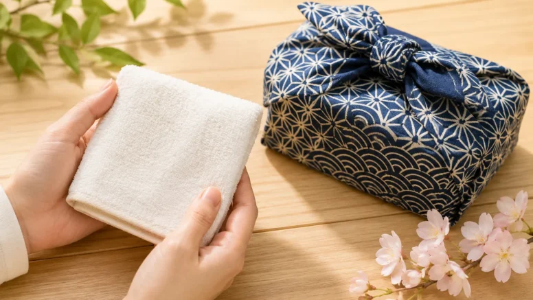 Japanese Hand Towel And Furoshiki 776x437